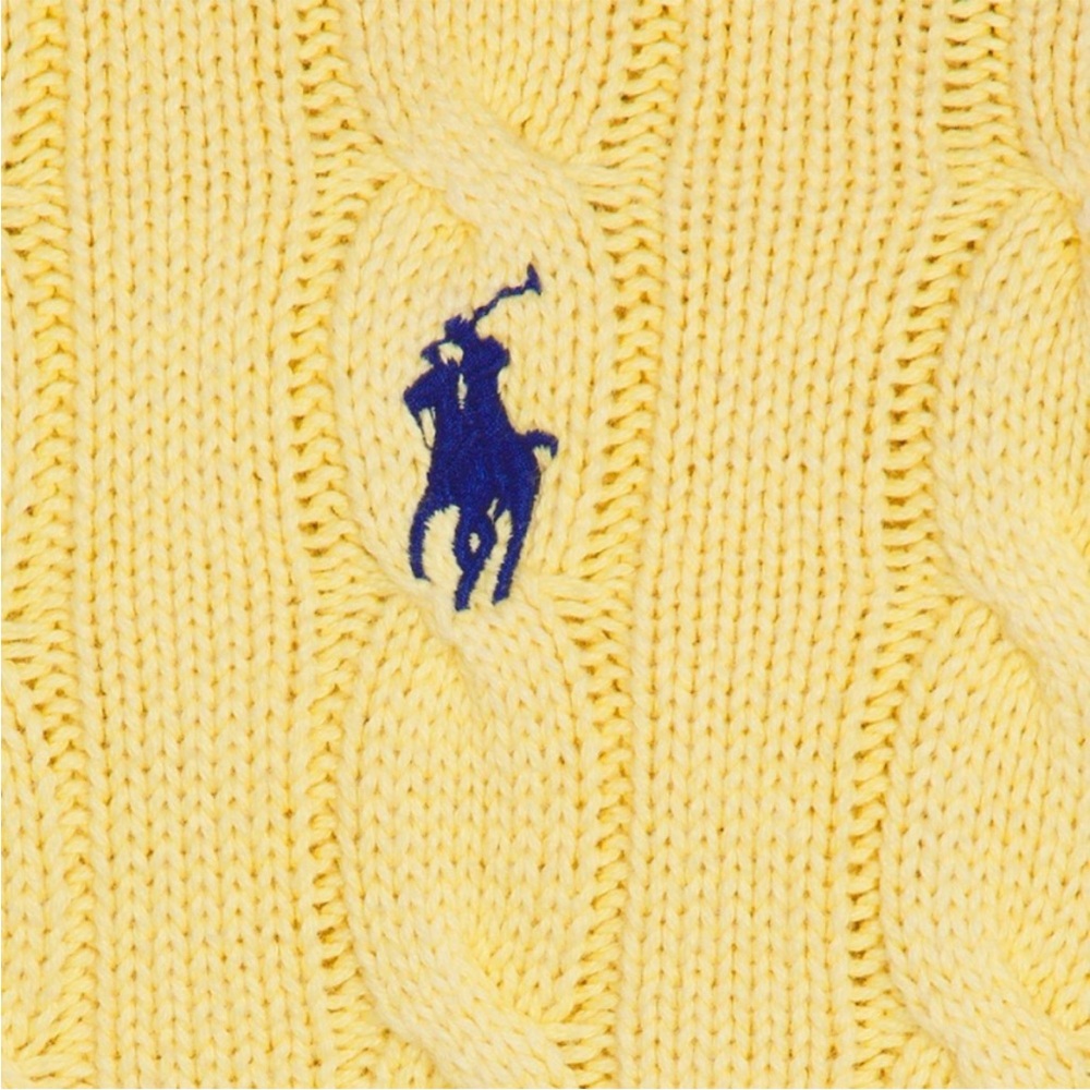 Price firm NWT Polo Ralph Lauren Fall Yellow Cable Knit short sleeve Sweater - Picture 6 of 6